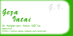 geza vatai business card